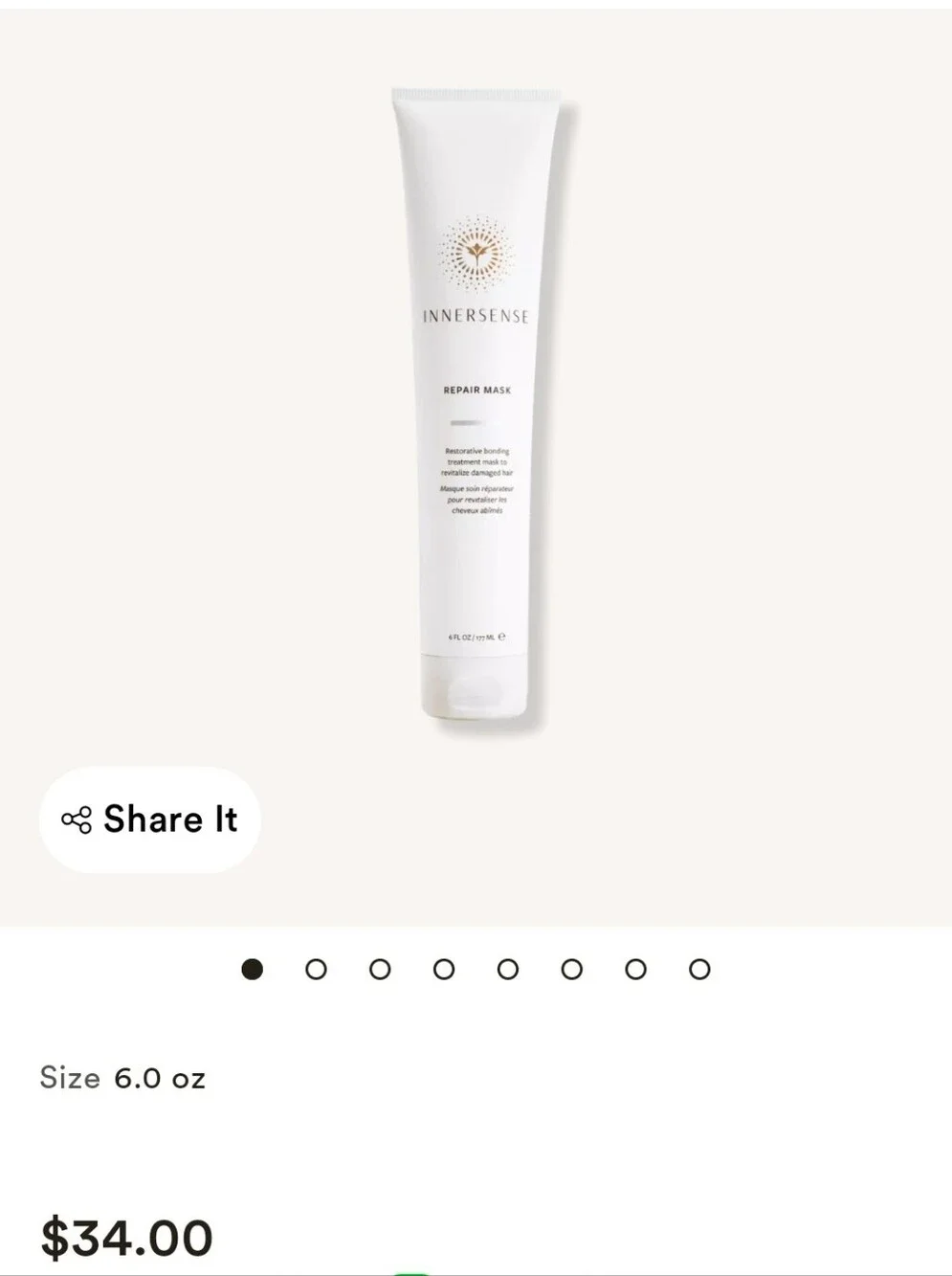 NWT INNERSENSE REPAIR MASK BONDING TREATMENT